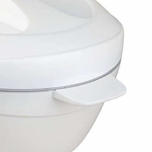 Roti Plus Plastic Casserole with Lid - White & Grey Color Combination - Distacart