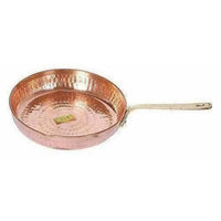 Thumbnail for Copper Fry Pan Tadka Pan - Frying Cooking Serving Dishes - Distacart