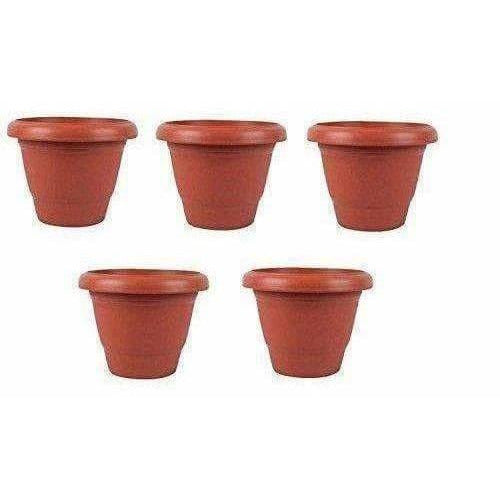 RED Color Plastic Pot (Terracotta) Pack Of 5 - Distacart