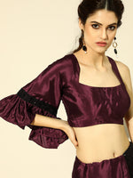 Thumbnail for Tikhi Imli Embellished Poly Crepe Saree with Embellished Border - Distacart