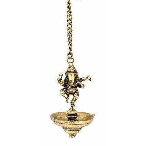 Dancing Ganesha Brass Hanging Diya - Distacart