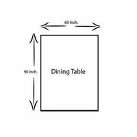 Thumbnail for Transparent With Golden Lace 6 Seater Dinning Table Cover - Distacart