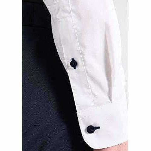Men's Contrast Button Slim Fit Formal Shirt - Distacart