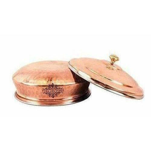 Steel Copper Handi Bowl With Lid - Distacart