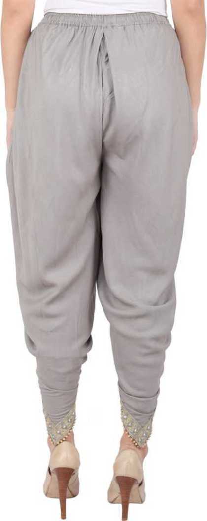 PAVONINE Grey Color Embellished Beetel Rayon Fabric Patiala For Women & Girls - Distacart