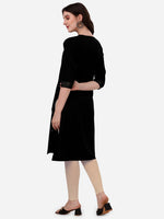 Thumbnail for HERE&NOW Women Black Floral Printed Floral Kurta - Distacart