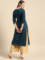 Thumbnail for Sangria Women Embroidered Floral Kurta - Distacart