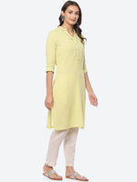 Thumbnail for Biba Women Mandarin Collar Cotton Kurta - Distacart