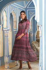 Thumbnail for Juniper Multi Muslin Festive Printed Flared Kurta For Women - Distacart