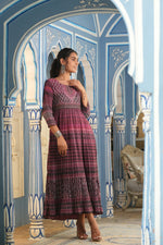 Thumbnail for Juniper Multi Muslin Festive Printed Flared Kurta For Women - Distacart