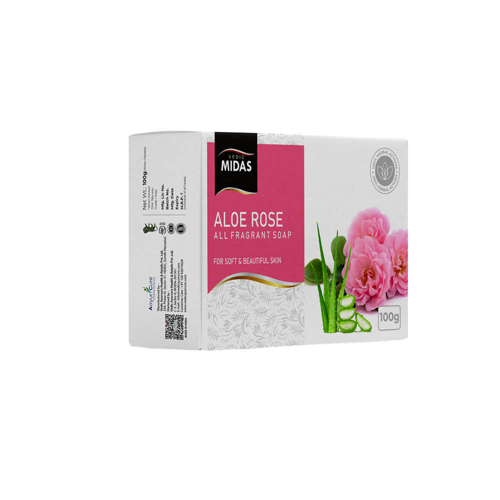 Vedic Midas Aloe Vera Rose Soap - Distacart