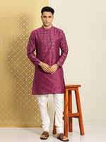 Thumbnail for House of Pataudi Jashn Ethnic Motifs Yoke Design Sequinned Kurta - Distacart
