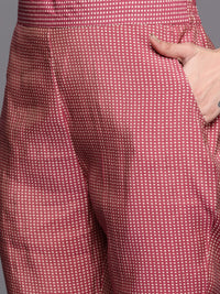 Thumbnail for Libas Women Striped Mirror Work Kurta With Trousers & With Dupatta - Distacart