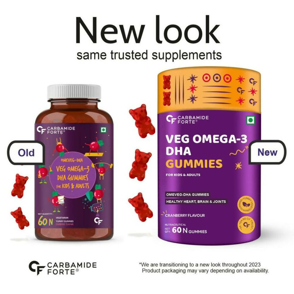 Carbamide Forte Veg Omega 3 - DHA Gummies - Distacart