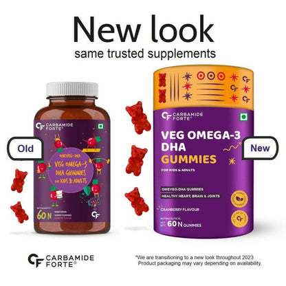 Carbamide Forte Veg Omega 3 - DHA Gummies - Distacart