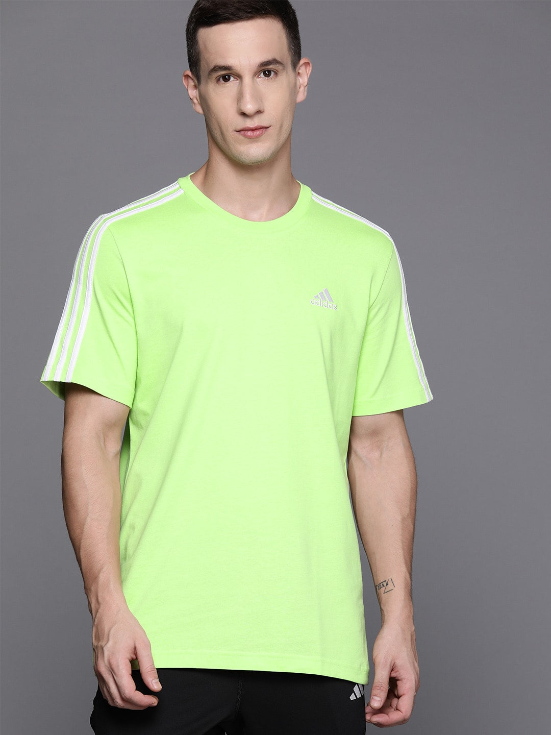 Adidas Pure Cotton 3-Stripes SJ Training T-shirt - Distacart