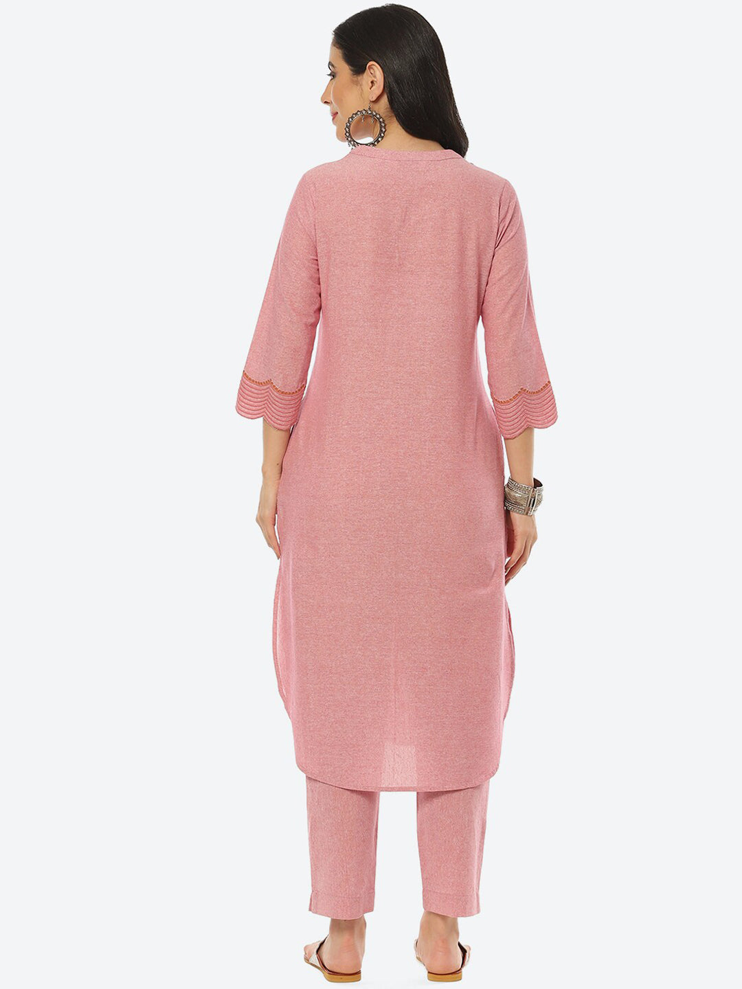 Biba Women Self Design Kurta with Trousers - Distacart