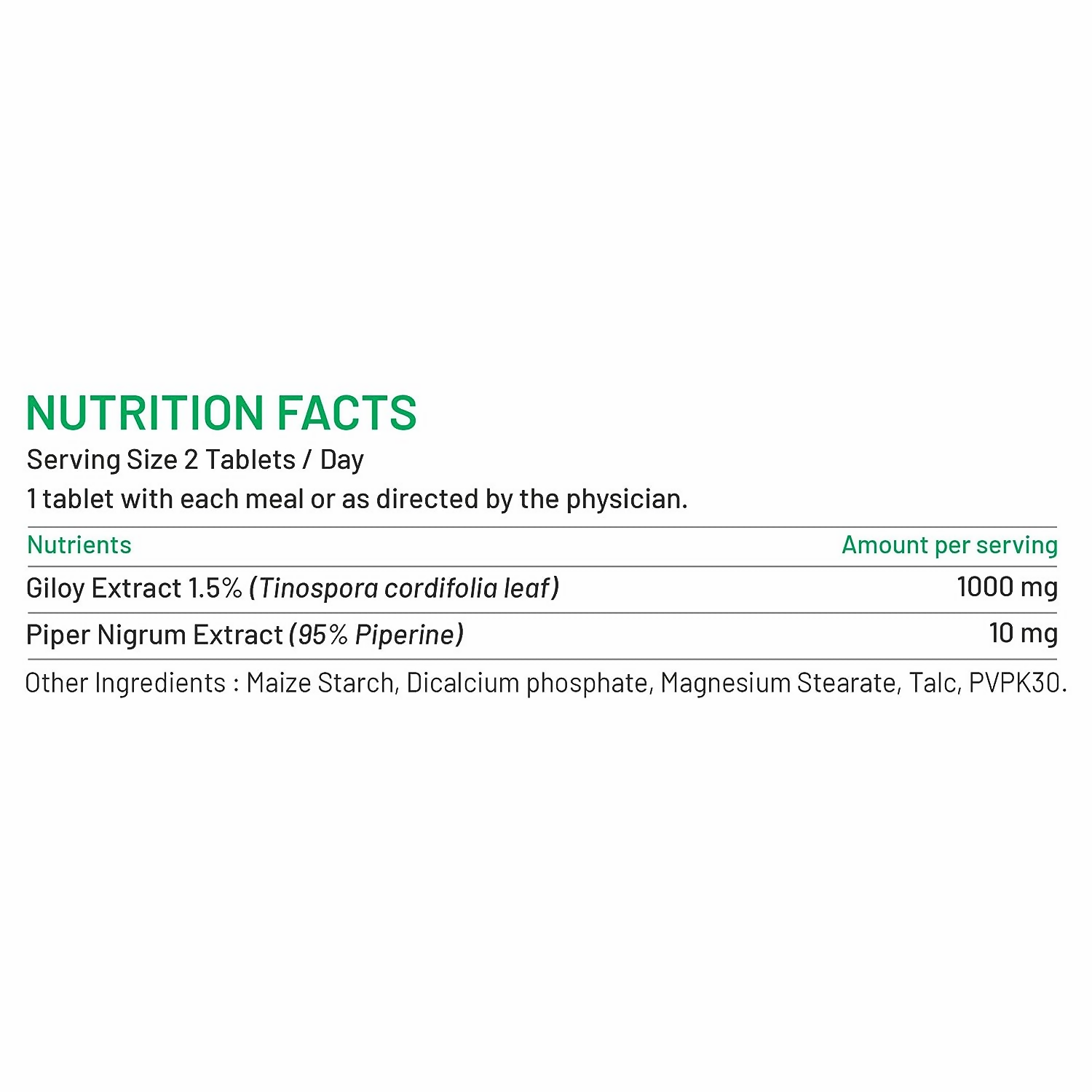 Bliss Welness Giloy Biopiperine Tablets - Distacart