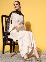 Thumbnail for HERE&NOW Women Ethnic Motifs Polyester Print Parade Kurta Set - Distacart
