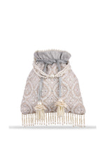 Thumbnail for Masq Tan & White Embroidered Potli Clutch - Distacart