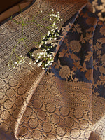 Thumbnail for Sangria Floral Woven Design Sarees - Distacart