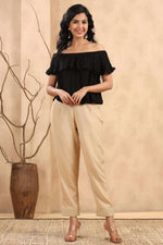 Thumbnail for Juniper Gold Rayon Casual Wear Solid Straight Pants - Distacart