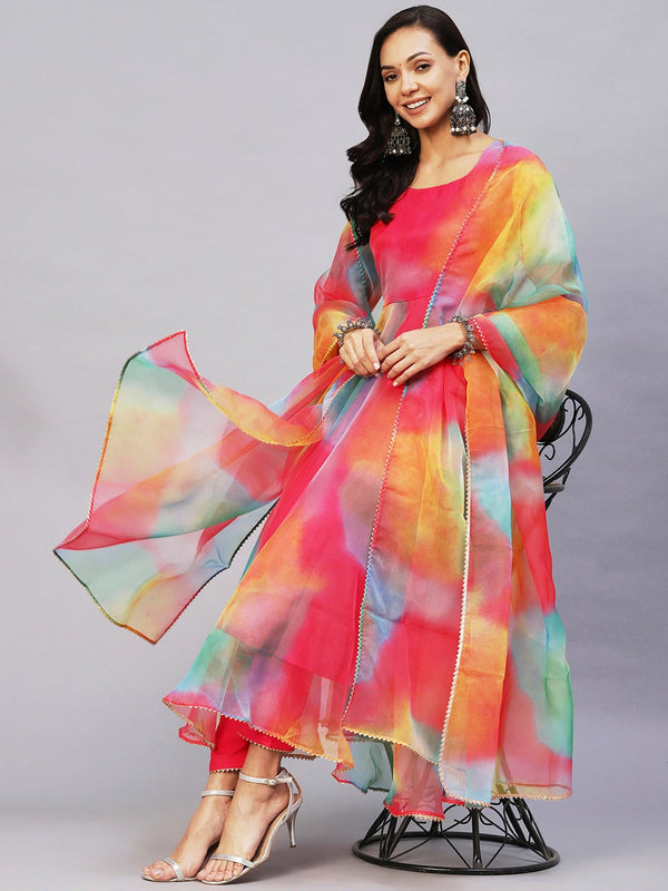Kalini Gotta Patti Anarkali Kurta With Trousers & Dupatta - Distacart