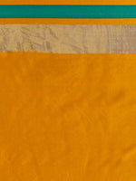 Thumbnail for Saree Mall Mustard & Green Silk Cotton Colourblocked Kanjeevaram Saree - Distacart