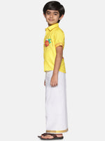 Thumbnail for Sethukrishna Boys Yellow Printed Shirt - Distacart