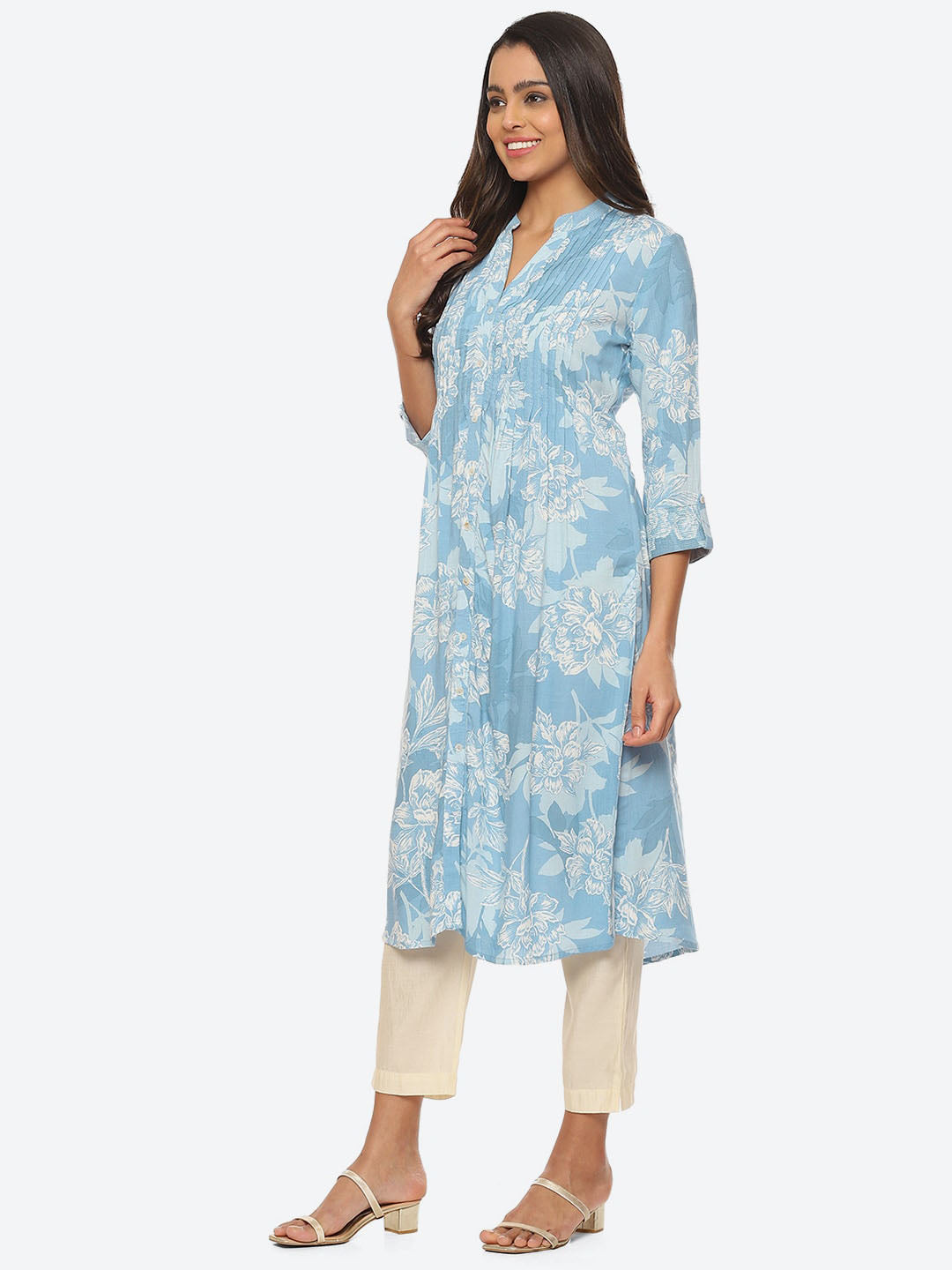 Biba Women Floral Printed Kurta - Distacart