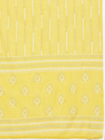 Thumbnail for HERE&NOW Ethnic Motifs Printed Gotta Patti Pure Cotton Kurta with Sharara & Dupatta - Distacart