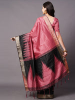 Thumbnail for Mitera Mauve & Gold-Toned Silk Cotton Banarasi Saree - Distacart