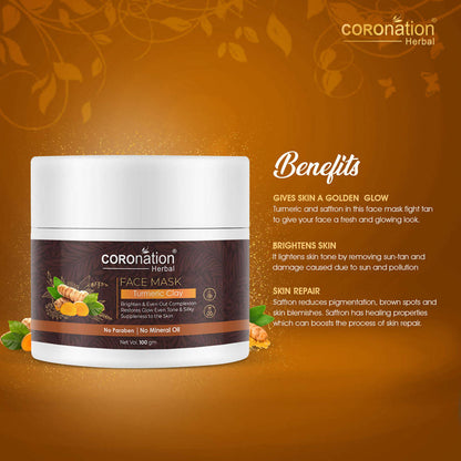 Coronation Herbal Turmeric Clay Face Mask - Distacart