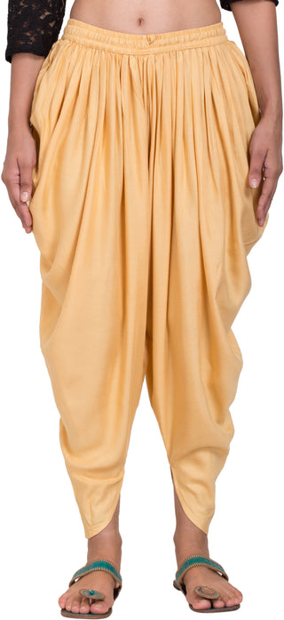 PAVONINE Beige Color Solid Beetel Rayon Fabric Patiala For Women & Girls - Distacart