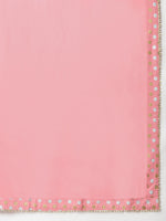 Thumbnail for Khushal K Women Pink Printed Panelled Gotta Patti Kurti with Trousers - Distacart