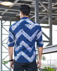 Thumbnail for NOZ2TOZ Men Tie dye Cotton Casual Shirt - Blue - Distacart