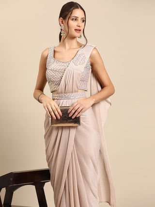 Mitera Embellished Embroidered Ready to Wear Leheriya Saree - Distacart