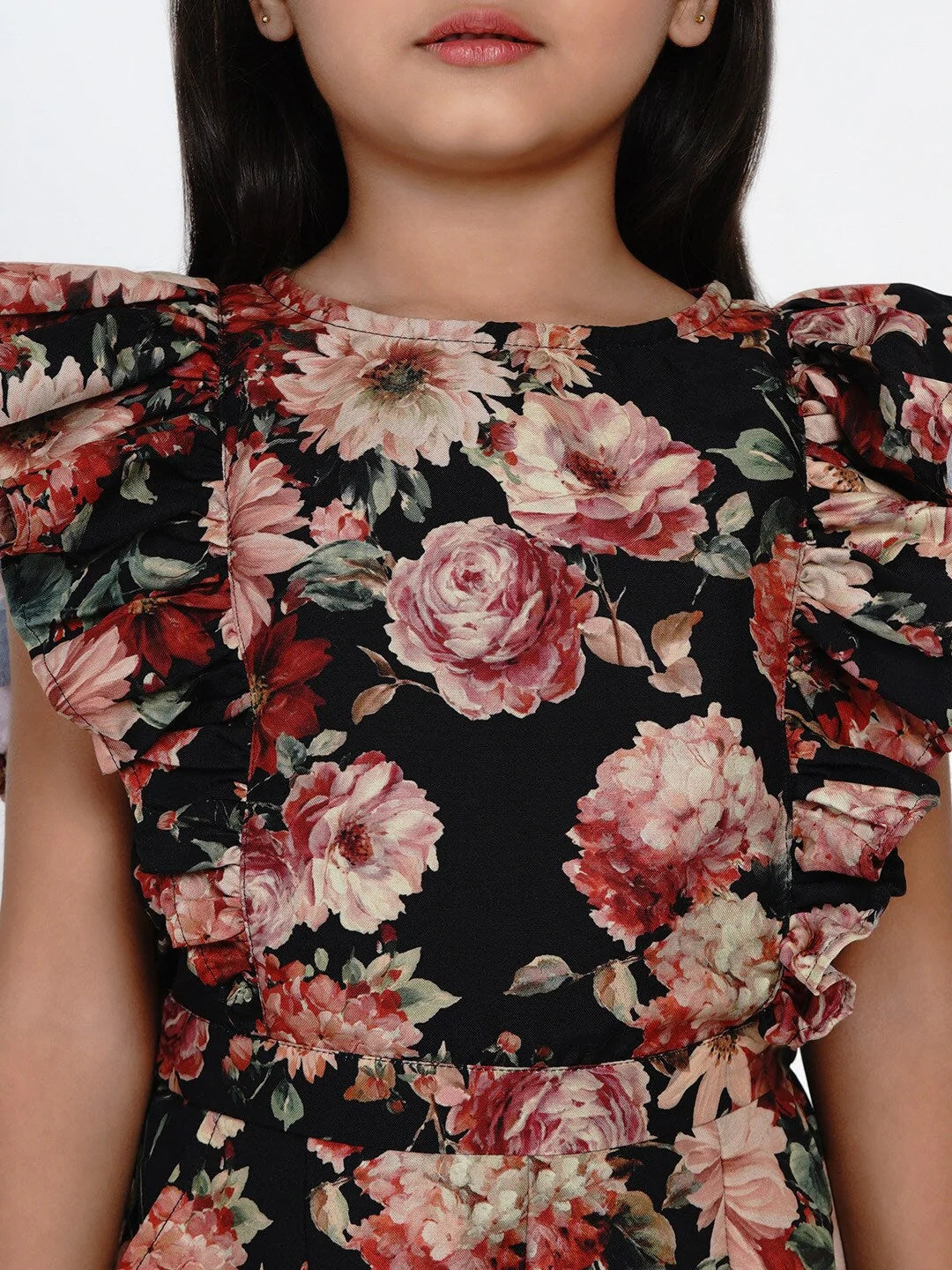 NOZ2TOZ Multicoloured Printed Basic Jumpsuit For Girls - Distacart