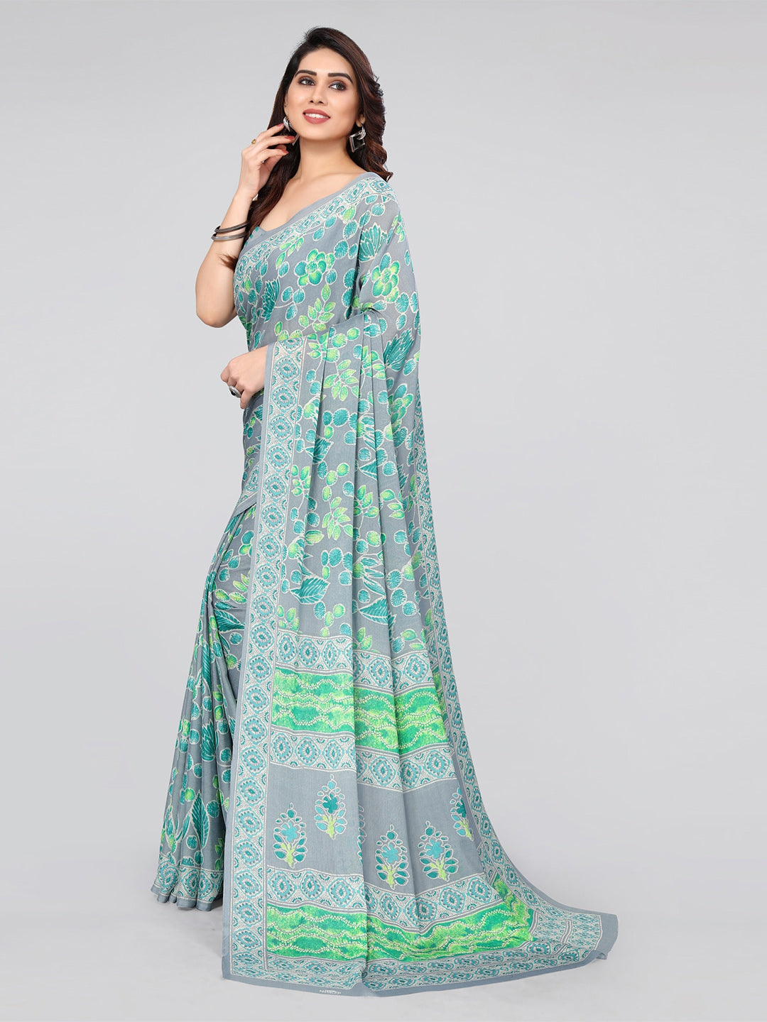 Kalini Floral Saree - Distacart