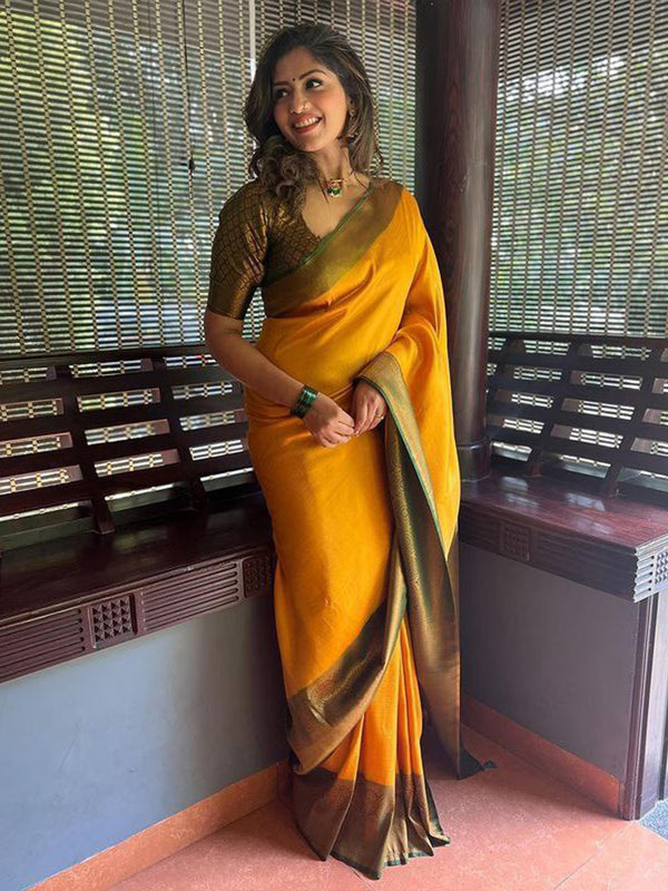 Kalini Ethnic Motif Woven Design Zari Banarasi Saree - Distacart