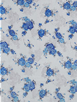 Thumbnail for Kalini Grey & Blue Floral Pure Georgette Saree - Distacart
