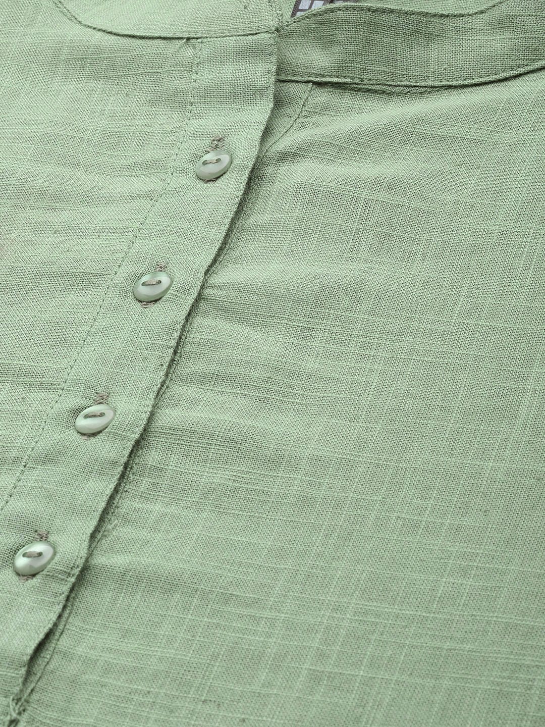 HERE&NOW Women Mint Green Pakistani Style Kurta - Distacart