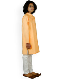 Thumbnail for Sethukrishna Boys Orange Pure Cotton Kurta with Pyjama - Distacart
