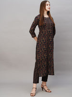 Thumbnail for Kalini Floral Printed Regular Kurta With Trousers - Distacart