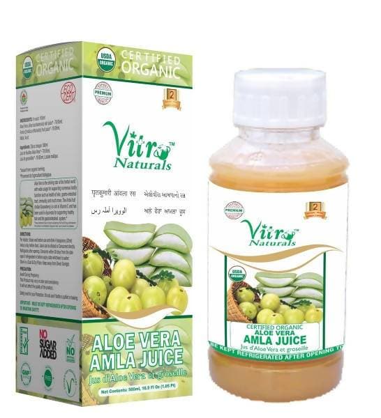 Vitro Naturals Certified Organic Aloe Vera Amla Juice - Distacart