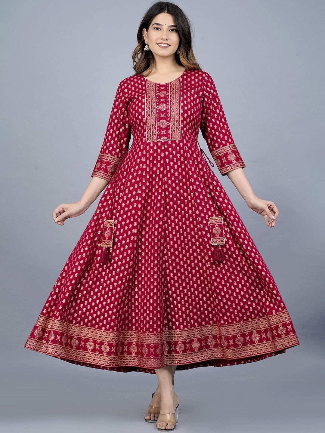 Kalini Women Ethnic Motifs Printed Anarkali Kurta - Distacart