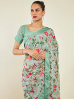 Thumbnail for Soch Floral Printed Pure Georgette Saree - Distacart