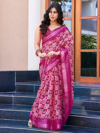 Kalini Ethnic Motifs Printed Zari Sarees - Distacart