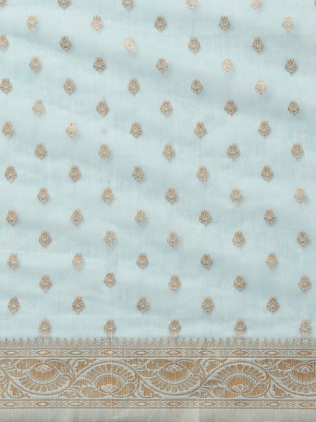 Saree Mall Blue & Silver-Toned Floral Zari Silk Cotton Sambalpuri Saree - Distacart