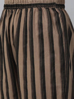 Thumbnail for Yufta Women Black Ethnic Motifs Printed Pure Cotton Kurta with Trouser and Dupatta